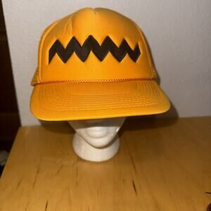 Vintage 80's Charlie Brown Snoopy Cartoon Tv Snapback Mesh Trucker Surf Cap Hat